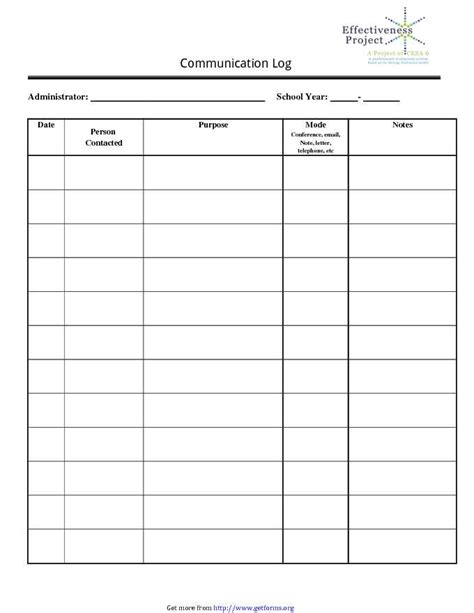 Communication Log Template Download Log Template For Free Pdf Or Word