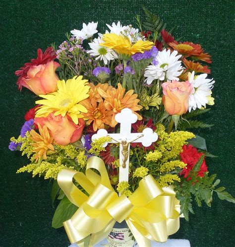 20c Fresh Bouquet With Cross National Floral Design
