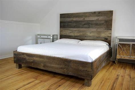 Rustic Barnwood Bed Frame Reclaimed Woodify Canada