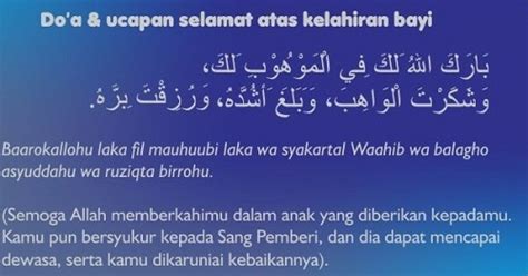 Ucapan kelahiran bayi dalam islam. Bacaan Doa Bayi Baru Lahir Arab Latin Dan Artinya