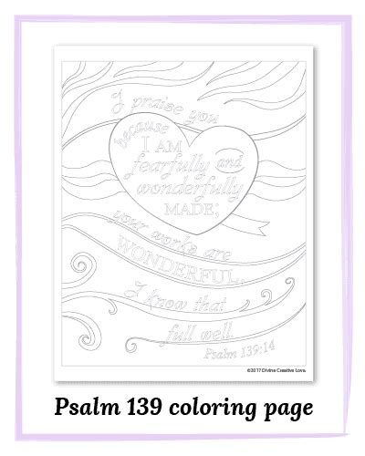 Psalm 139 Coloring Pages For Kids