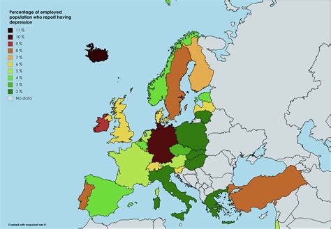 Percentage Of Employed Population In European Countries Who Report