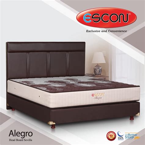 Jual Kasur Spring Bed Escon Type Alegro Fullset Murah Promo Berkualitas Garansi Pegas