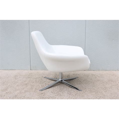 + more colors for kst chair. Modern Pearson Lloyd for Coalesse Bob White Leather Swivel ...