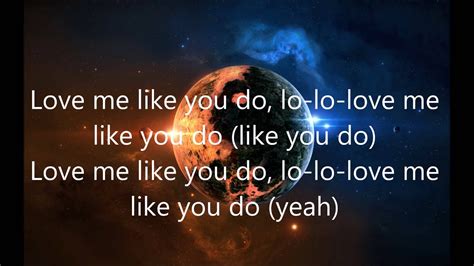 Ellie Goulding Love Me Like You Do Lyrics Youtube