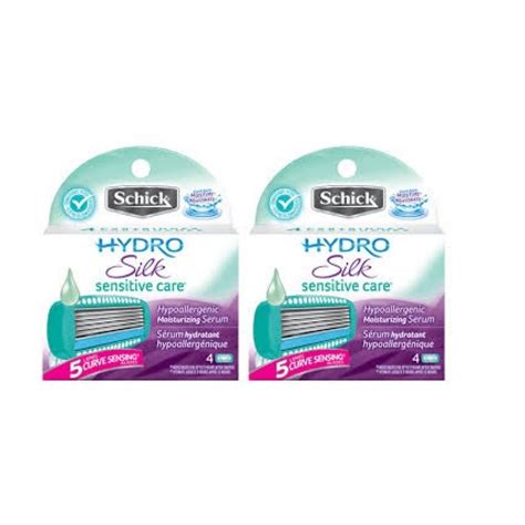 Schick hydro silk starter kit: 8 Schick Hydro Silk Sensitive Care Razor Blades