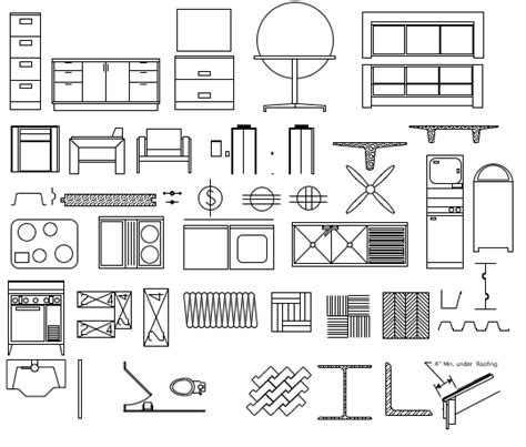 Vector Floor Plan Furniture Symbols Ramrez