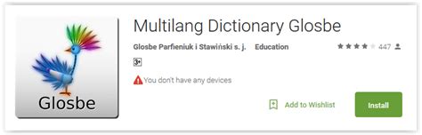 Multilang Dictionary Glosbe - Android Apps Reviews/Ratings and updates ...