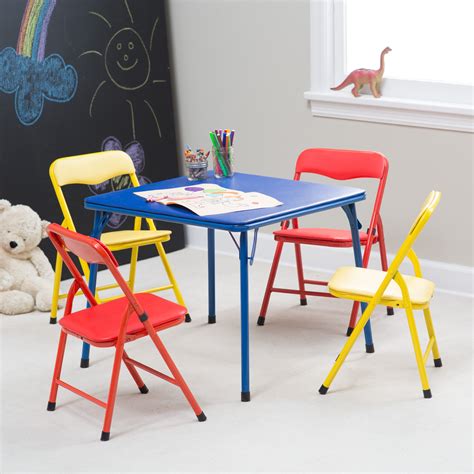 You'll find an array of your kids will love relaxing at this table while enjoying a snack, playing a game or making some art. Showtime Childrens Folding Table and Chair Set - Multi ...