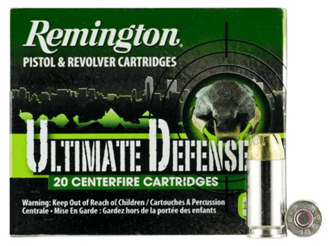 Remington Ammunition Hd40swbn Ultimate Defense 40 Sandw 180 Gr Brass Jacket Hollow Point Bjhp