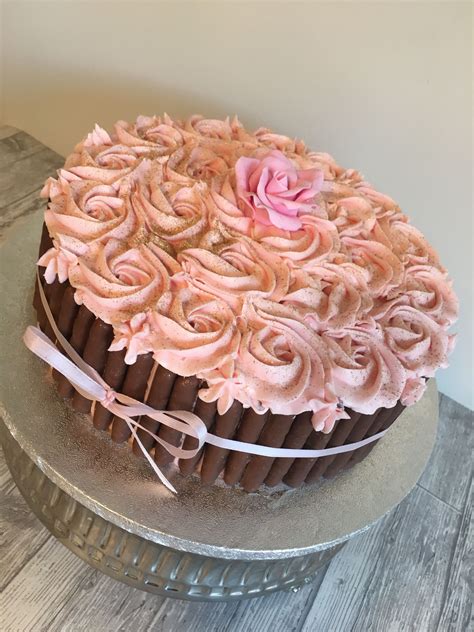 Rose Gold Rosette Cake Tart