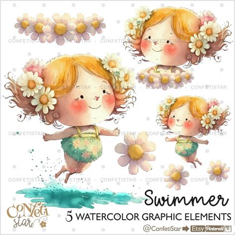 Kit Digital Meninas Aquarela Confeti Combo 4 Kits Elo7