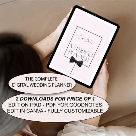 Page Digital Wedding Planner For Ipad Goodnotes Download Etsy