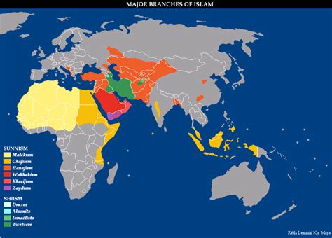 Map Of Islamic Countries Theme Maps In 57 Countries Welt Atlas De