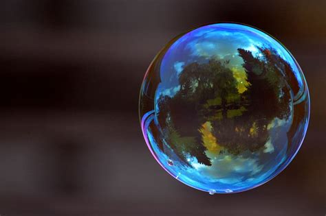 Hd Wallpaper Blue Bubble Soap Bubble Colorful Ball Soapy Water