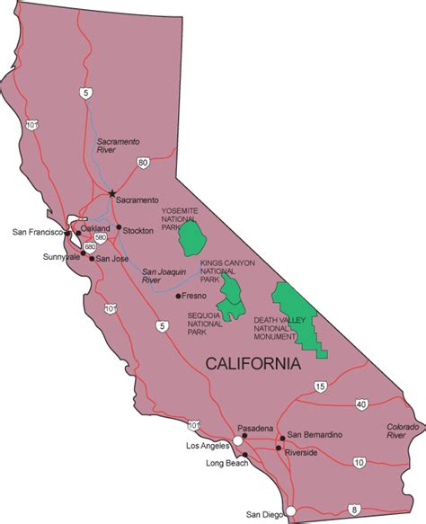 CA Map - California State Map