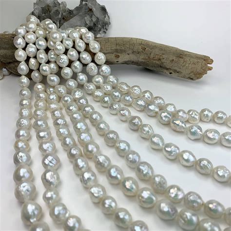 Natural White Edison Baroque Freshwater Pearls Stones Findings