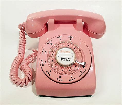 Pink Phone Rotary Phone Pink Telephone Telephone