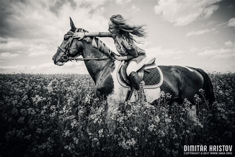 Horse Riding In Meadow Girl Portrait 54ka Photo Blog