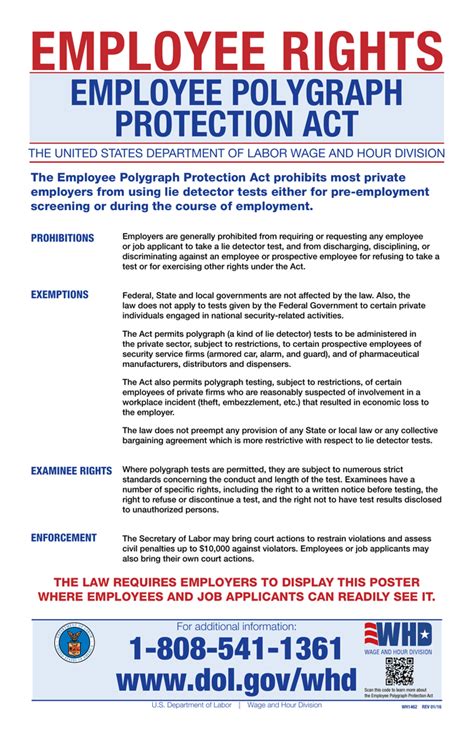 Employee Rights Employee Polygraph Protection Act