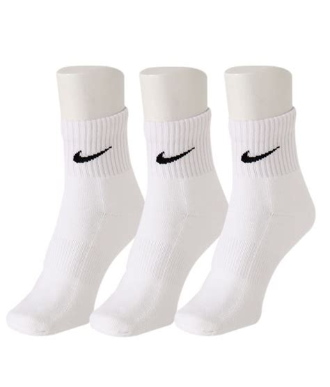 Nike White Unisex Socks 3 Pair Pack Buy Nike White Unisex Socks 3 Pair Pack Online At Best