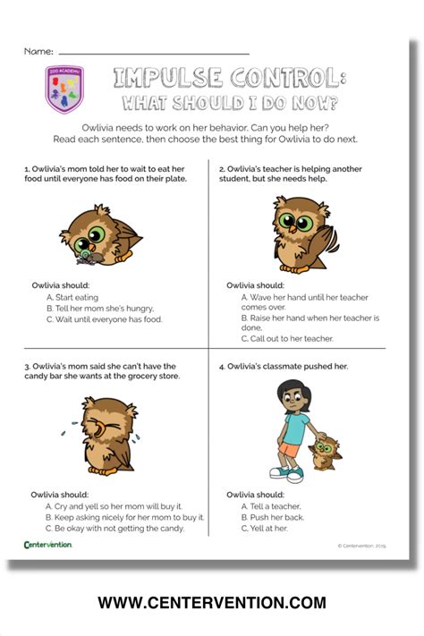 Socially Appropriate Behavior Worksheet For Elementary School Students