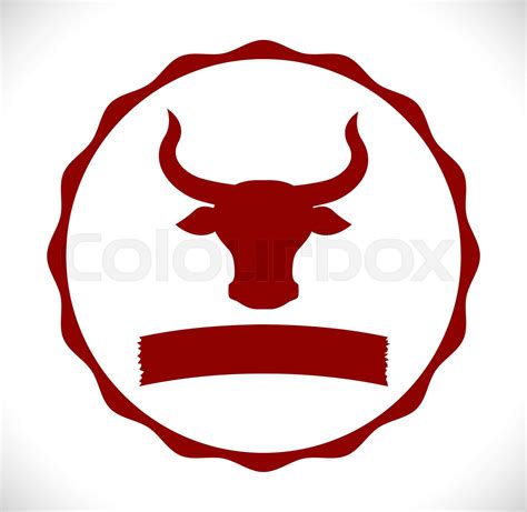 Bull Icon Emblem Stock Vector Colourbox