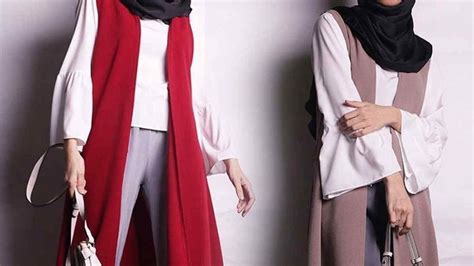 10 ide padu padan hijab dan long outer yang keren dan simpel hijab id