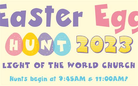 Easter Egg Hunt 2023 Light Of The World Fort Worth Tx