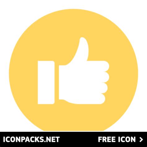Free Yellow Thumbs Up Svg Png Icon Symbol Download Image