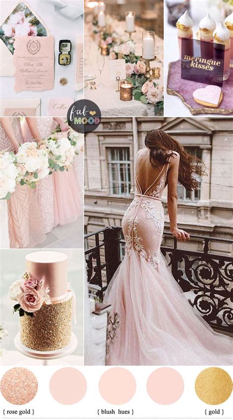 Blush And Rose Gold Wedding Colour Palette Gold Wedding Colors