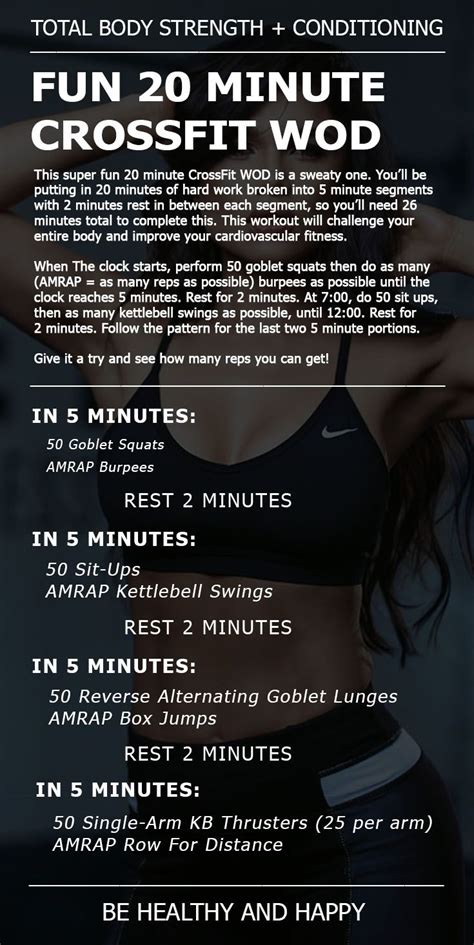 Minute Crossfit Wod Crossfit Workouts At Home Crossfit Workouts