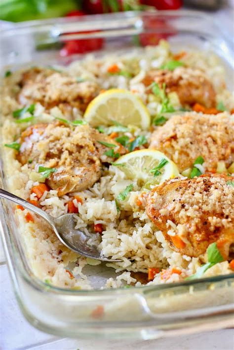 Easy Baked Chicken and Rice | Laughing Spatula