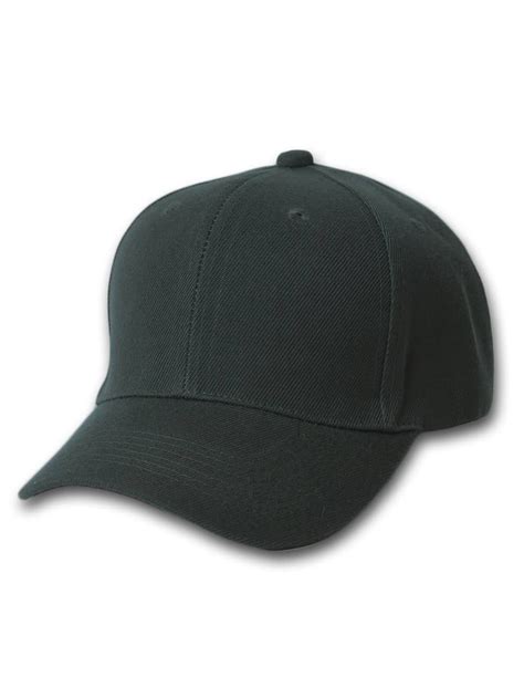 Fitted Hats Plain Fitted Curve Bill Hat Black 7 58
