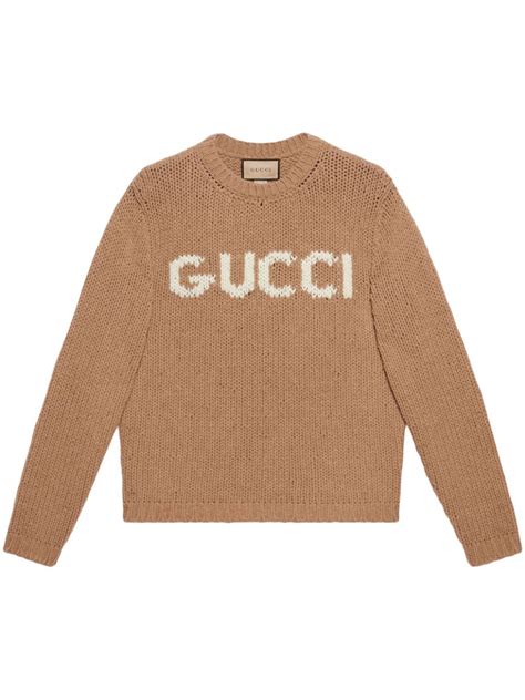 Gucci Pullover Mit Intarsien Logo Farfetch