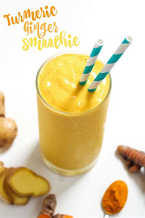 Ginger Turmeric Smoothie Recipe With Mango Fannetastic Food Ginger