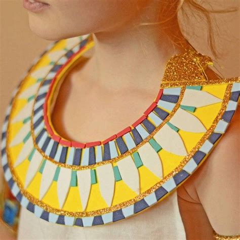 ägypterin Kostüm Zubehör Basteln Schmuckkragen Moosgummi Egyptian Crafts Egypt Crafts