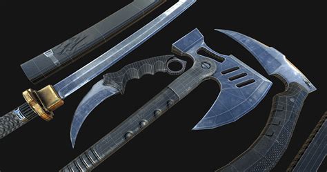 3d Model Melee Weapons Vr Ar Low Poly Cgtrader