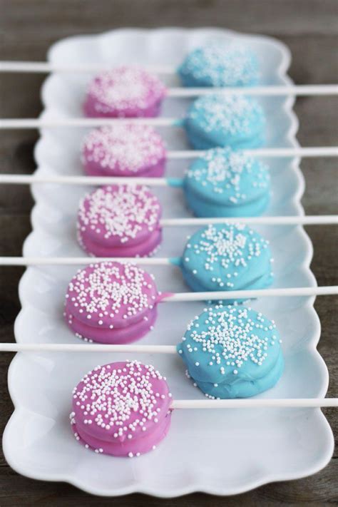 Choose from our list of. Pink & Blue Baby Shower Oreo Pops | Baby shower treats ...