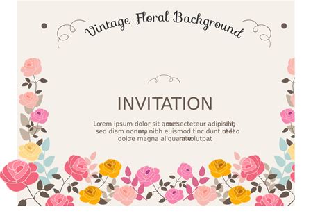 Download free invitation background images. Floral Invitation Background - Download Free Vectors ...