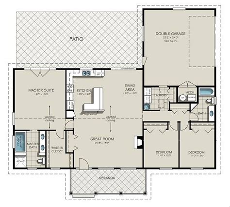 Ranch Style Home Floor Plans Plans Floor House Plan Ranch Style
