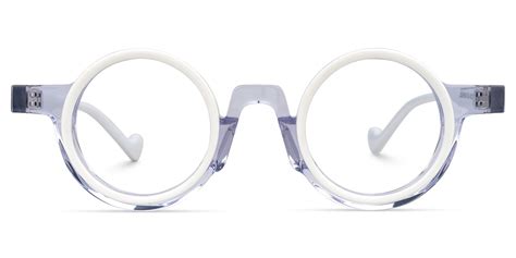 Round Glanton White Glasses Deals Zeelool Glasses