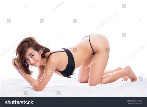 Sexy Asian Woman Lingerie Lying On Stockfoto 328666550 Shutterstock