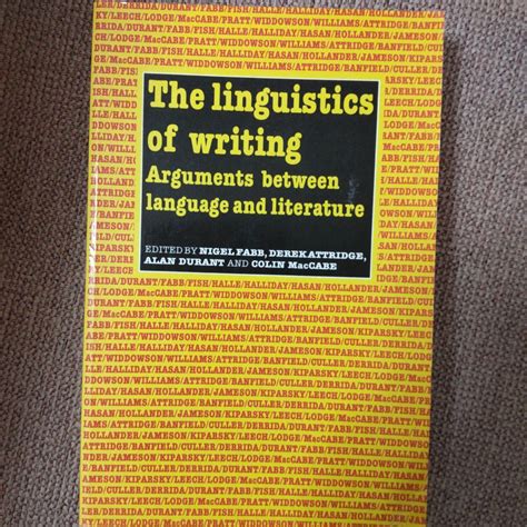 The Linguistics Of Writing Nigel Fabb他編 メルカリ