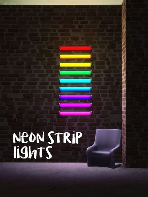 Neon Strip Lights At Picture Amoebae The Sims 4 Catalog