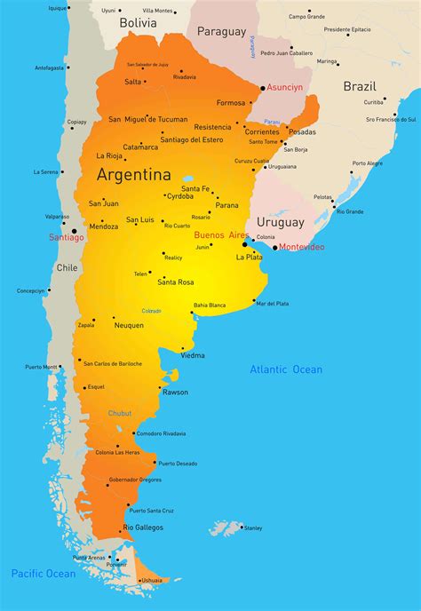 Map of argentina, satellite view. Argentina Map - Guide of the World