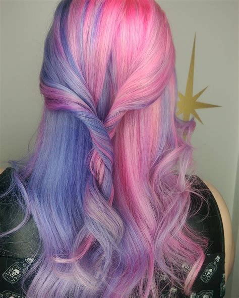 Split Personality Hair In Pastel Pink And Purple Bright