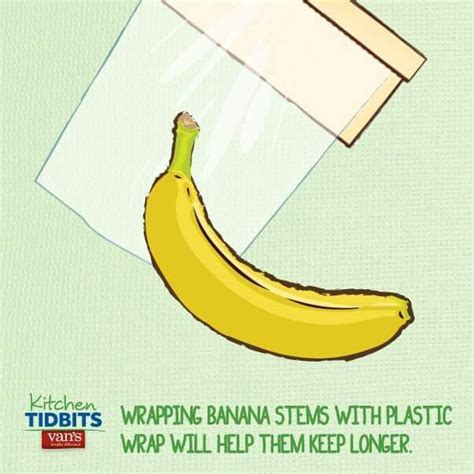 Wraps Stems Of Bananas In Plastic Wrap To Prevent Them Browning To Soon