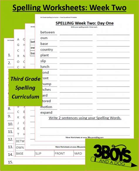 Test your vocabulary in spelling tests for grade three. Third Grade Spelling Curriculum: Week Two | All Things ...