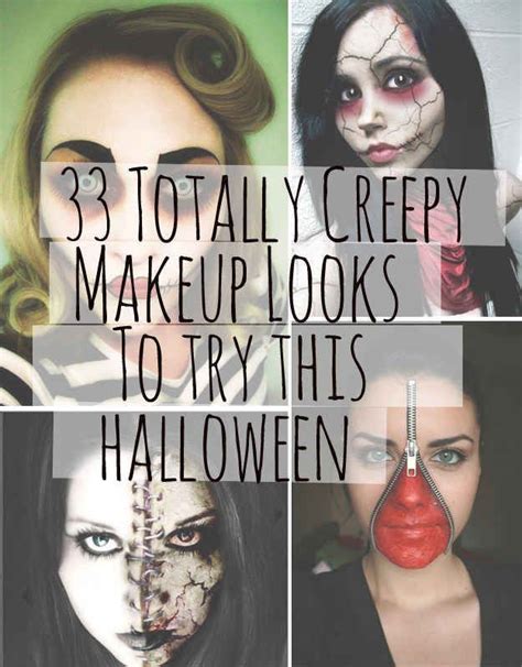 33 Totally Creepy Makeup Looks To Try This Halloween With Images